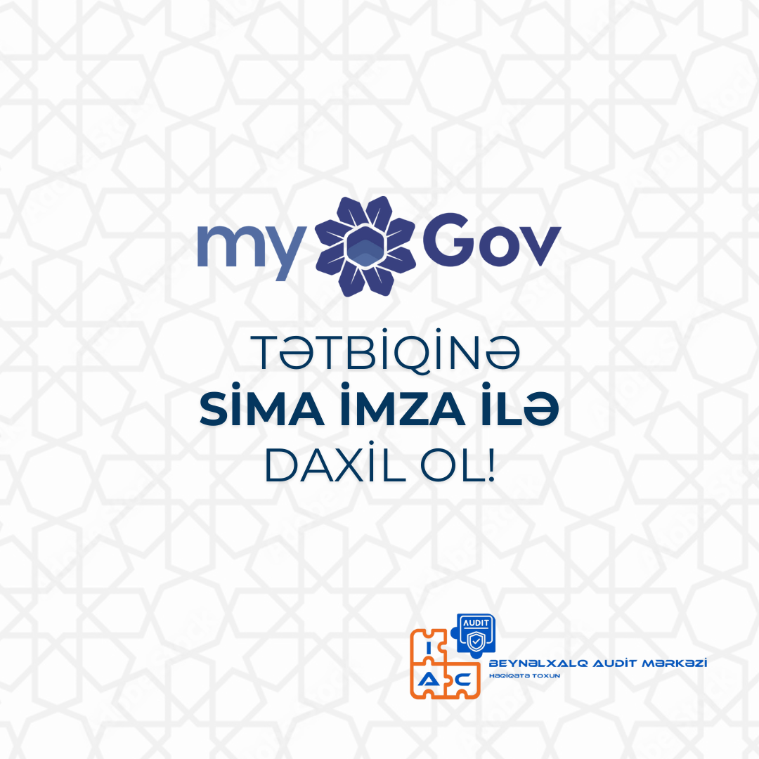 “myGov” mobil tətbiqinə SİMA rəqəmsal imza ilə daxil ol!